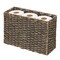 mDesign Large Rustic Woven Seagrass Toilet Tank Bathroom Storage Basket
